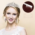 thumbnail image 7 of Headband with Comb, Alloy Rhinestone Design for Women/Girls, Silver Finish for Wedding/Birthday Parties, Flexible Fit for Head Circumference 56-60CM, 7 of 7