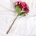 thumbnail image 2 of Artificial Hydrangea Flower Bouquet Silk Flowers Wedding Bridal Party Home Decor（Rose Pink）, 2 of 3