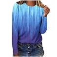 thumbnail image 1 of Hauts à Manches Longues pour Femmes T-Shirts Imprimés Décontractés Amples à Col Rond à Manches Longues Hauts Blouse T-Shirts à Manches Longues pour Femmes T-Shirts Longs pour Femmes Blouses à Manches Longues pour Femmes, 1 of 5