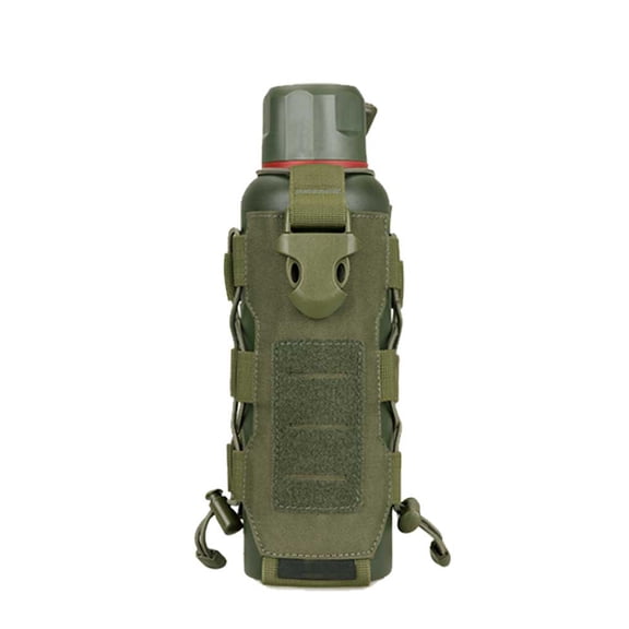 Yuarrent Colgador de correas para botellas, para acampar, viajar, escalar en roca, pescar, mochila portátil, soporte para botellas, bolsas, carpas Verde