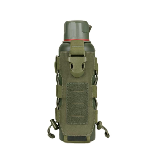 Naiovety Colgador de botellas para viajar, escalada en roca, portabotellas portátil, bolsa impermeable de liberación rápida, accesorio para carpas Verde