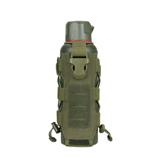 Wosthever Colgador de correas ajustable para botella de agua, mochila de pesca para escalada en roca, soporte para botellas, bolsas de nailon, carpas Verde