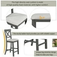 thumbnail image 2 of HANSHE 6 Piece Counter Height Dining Table Set, Modern Farmhouse Dining Table Set with Bottom Shelf, Wooden Counter Height Dining Set with Bench and 4 Chairs for Dining Room Apartment, Gray, 2 of 10