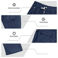 thumbnail image 4 of Yusimy Men's Fall Winter Solid Color Corduroy Cargo 2-Piece Set Stand-Up Collar Half-Zip Long Sleeve Elastic Waist Drawstring Pocket, 4 of 9