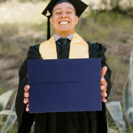 OFFIGAM Blue Letter Size Tri-Fold Diploma Folder for Certificate Display and Storage