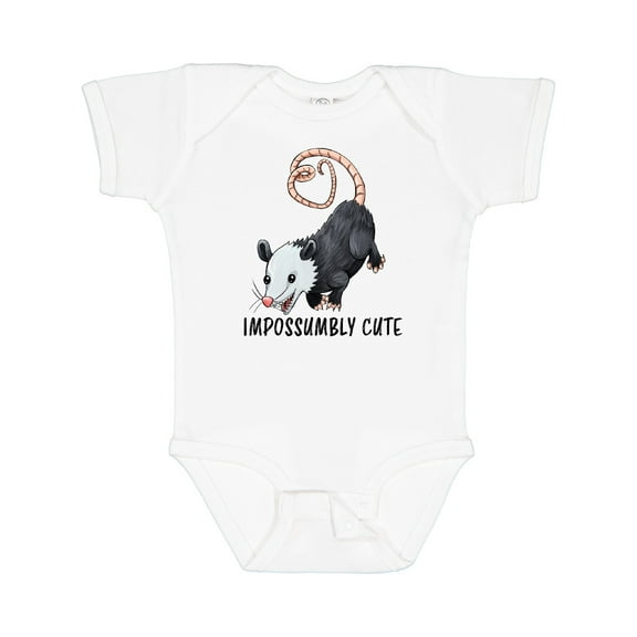 Inktastic Impossumbly Cute Possum Pun Boys or Girls Baby Bodysuit