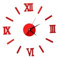 thumbnail image 5 of FELTECHELECTR 1Set Modern Design Square Acrylic Wall Clock Red Color 23.6 Inch For Home Living Room Decor, 5 of 8