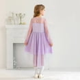 thumbnail image 2 of Letdown Girls Dresses Contrast Mesh Lantern Long Sleeve Twirl High Low Birthday Party Formal Princess Dress, 2 of 6