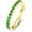 Green Zircon (Gold Tone), variant on Women's 3mm Stainless Steel Full Stone Inlaid Stackable Ring, Dainty Delicate Decorative Band, US Sizes 5-9