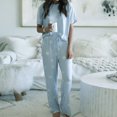 thumbnail image 3 of Pijamas para dormir, Conjunto de pijamas para mujer Conjunto de pijamas de cuello redondo Pijamas Tecnología avanzada, 3 of 6