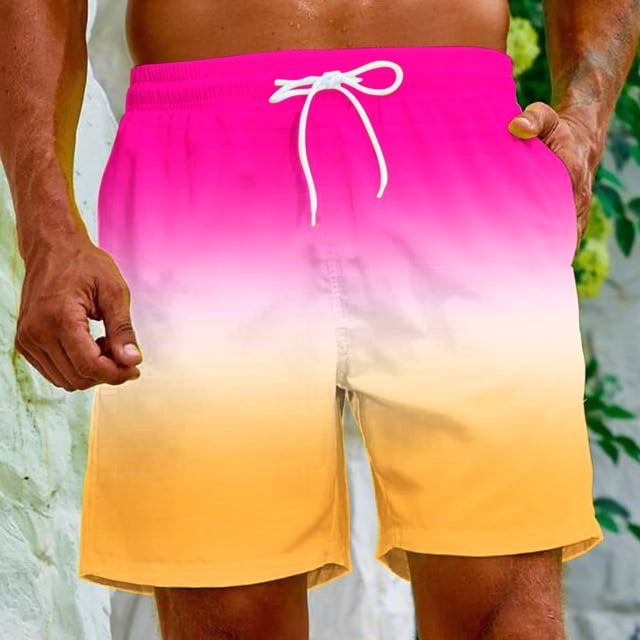Styesk Shorts pour Hommes, Shorts Dégradés à Imprimé Spécial, Pantalons de Plage Décontractés