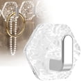 thumbnail image 3 of Transparent Adhesive Wall Hooks, No-Drill Waterproof Hooks for Bathroom, Kitchen, Strong Suction Cup Towel Hangers, Removable, 4 Pack, Silver, 3 of 5