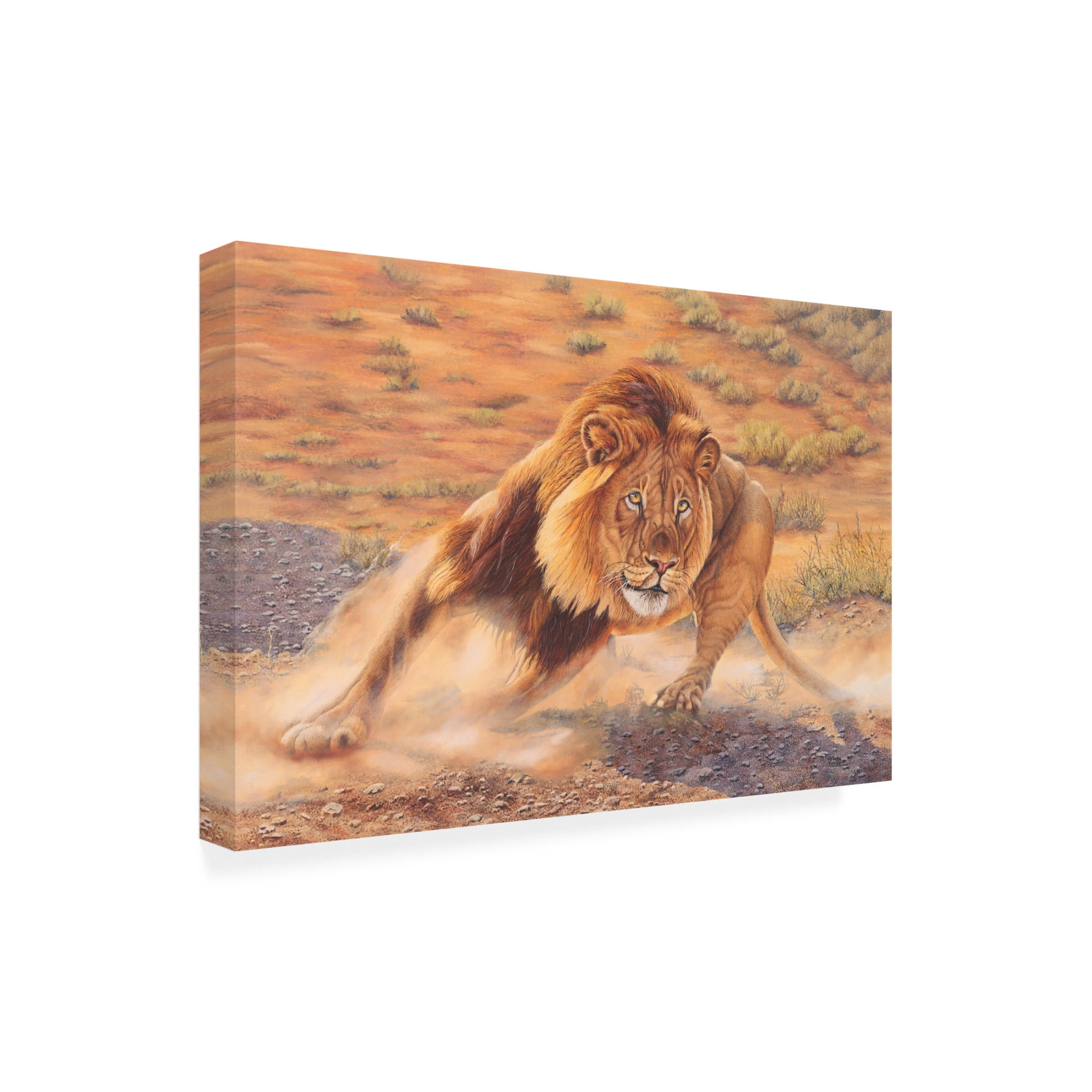 Canvas Wall Art - Delene Lambert 'King of the Jungle' Wall Art for Living Room, Bedroom, or Office Décor by Trademark Fine Art - 24 x 16 Inches