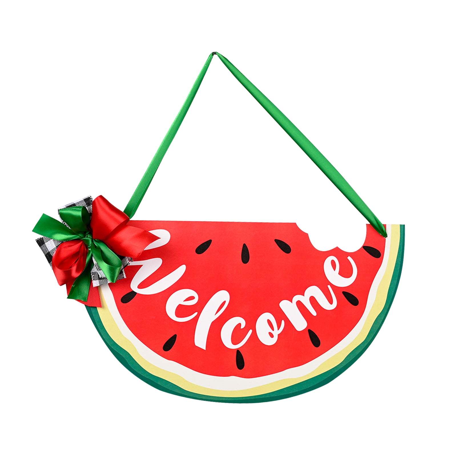 Party Decorative Wooden Plaque Watermelon Design Welcome Sign Wedding Front Door Walmart Com