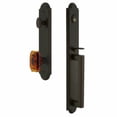 thumbnail image 4 of Grandeur Arc D Grip Single Cylinder Handleset with Baguette Amber Knob, 4 of 5