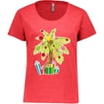 thumbnail image 3 of Inktastic Christmas Palm Tree with Presents Women's Plus Size T-Shirt, 3 of 5