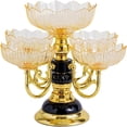 thumbnail image 1 of Fruit Plate Rotating Snack Serving Tray Snack Display Tray Divided Serving Dishes Flower Snack Dessert Plate For Living Room Yellow, 1 of 7