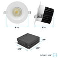 thumbnail image 4 of LUXRITE 5 In. LED Regressed Light with Round White Trim, 22W, 1800LM, 5CCT, 60 Beam, Dimmable, Twist-N-Lock, ETL 6 Pack, 4 of 7
