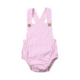 thumbnail image 1 of Newborn Baby Summer Romper Unisex Solid Color Jumpsuit Sleeveless Overalls Outfits 1Pcs, 1 of 7