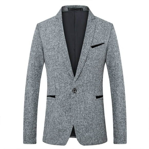 EGNMCR Jackets for Men Fine Check Woolen Men's Slim And Handsome Suit Top