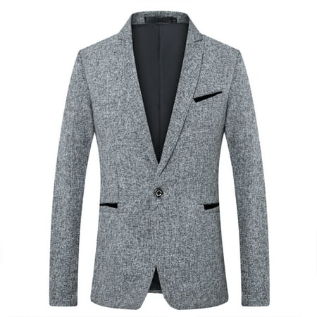 DPTALR Fine Check Woolen Men's Slim And Handsome Suit Top | Walmart Canada