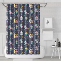 Star Fairy Princess Pattern Shower Curtain 72"x72" ,Bathroom Decorative Shower Curtains Set with 12 Hooks,Modern Waterproof Washable Shower Curtain