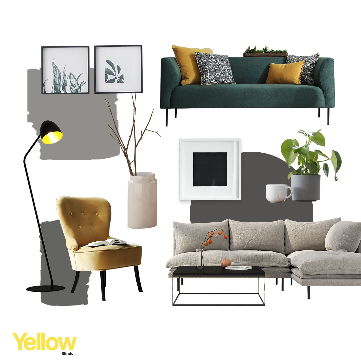 Yellow Blinds Cordless Light Filtering Honeycomb Cellular Shade Skyline Fog - 32.25"W X 84"H