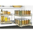 thumbnail image 3 of LYNK PROFESSIONAL Elite 10-1/4" Wide Double Pull Out Spice Rack Organizer for Cabinet, Slide Out Shelf, Chrome, 3 of 9