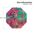 thumbnail image 2 of Picia Western Desert Skull Cowboy (2) Printed Leather Coasters for Drinks, 4" Drink Coasters Set of 4 for Tabletop Protection, Handmade Luxurious Home Décor and Housewarming Gift -Octagon, 2 of 6