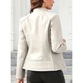 thumbnail image 2 of Giolshon Faux Leather Jackets for Women Moto Water Resistant Coat, 2 of 4