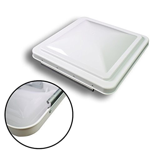 Leisure 14 Inch RV Roof Vent Cover Universal Replacement Vent Lid White for Camper Trailer