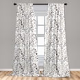 thumbnail image 5 of Botanical Window Curtain Fluffy Plant Outlines Organic Harvest Nature Agriculture Print, Lightweight Decorative Panels Set of 2 with Rod Pocket, 56" x 95", Dark Brown, by Ambesonne, 5 of 5