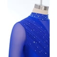 thumbnail image 4 of Doomiva Cutout Fringed Dress for Girls Latin Dance Cos tume Modern Jazz Dancing Clothes Gymnastic Tutu Skirt Blue 14, 4 of 7