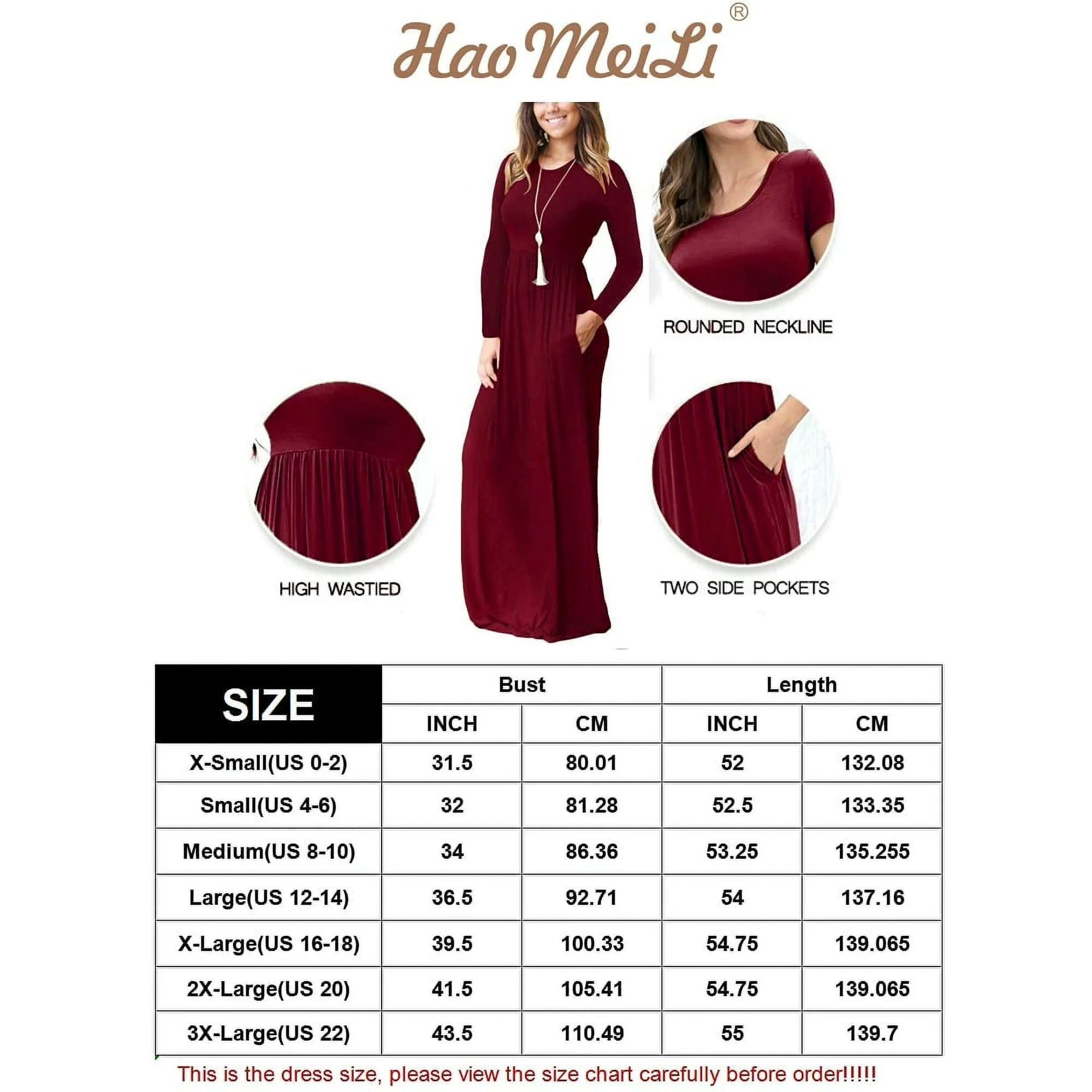 Women Short/Long Sleeve Loose Plain Maxi Dresses Casual Long Dresses with Pockets