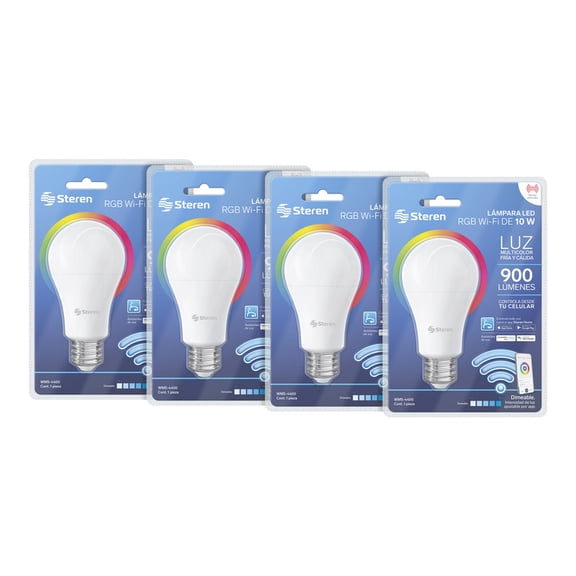 Paquete De Focos Led Smart STEREN 10W 4 Piezas