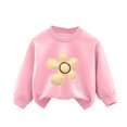 thumbnail image 2 of Bnwani Girls Crewneck Sweatshirt Cotton Crew Neck Long Sleeve Fall Base Sweatshirt Tie-Dye Floral Printed Tops Pullover Size 7-8, 2 of 3