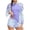 #0115-Purple, variant on Betivan Kids Swimsuit Girls Split Long Sleeve Wave Print Surfing Suit Age 8-14 Sun Protection Outfit Quick Dry Fabric Beach Sports Pool Activity Outdoor Training