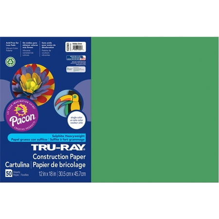 UPC: 0084001029611 | Tru-Ray Sulphite Construction Paper  12 x 18 Inches  Holiday Green  50 Sheets