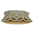 thumbnail image 6 of Beige and Gold Lattice Velvet Throw Pillow, 6 of 9