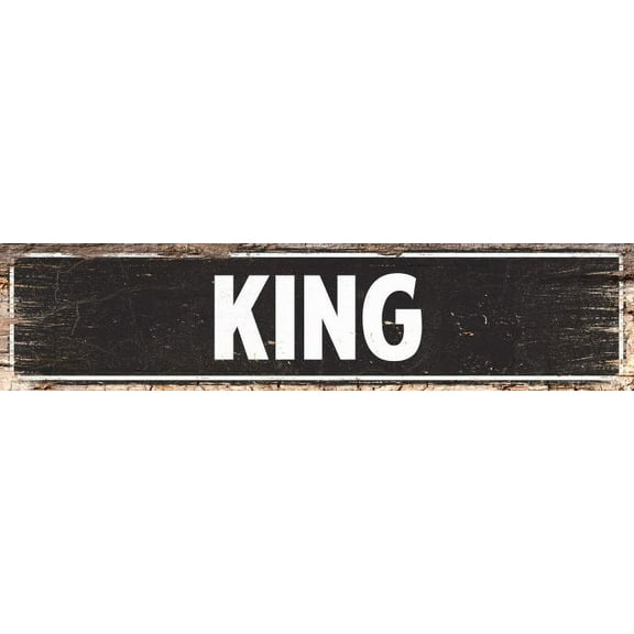 KING Gift Street Sign Home Decor Chic Gift 4x18 204180003036