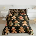 thumbnail image 2 of Manfei Princess Gingerbread Full Size Comforter Sets, Watercolor Xmas Tree Bedding Comforter Set, Merry Christmas Bedding Sets, Lightweight Room Decor Reversible 3-Piece, 2 of 8