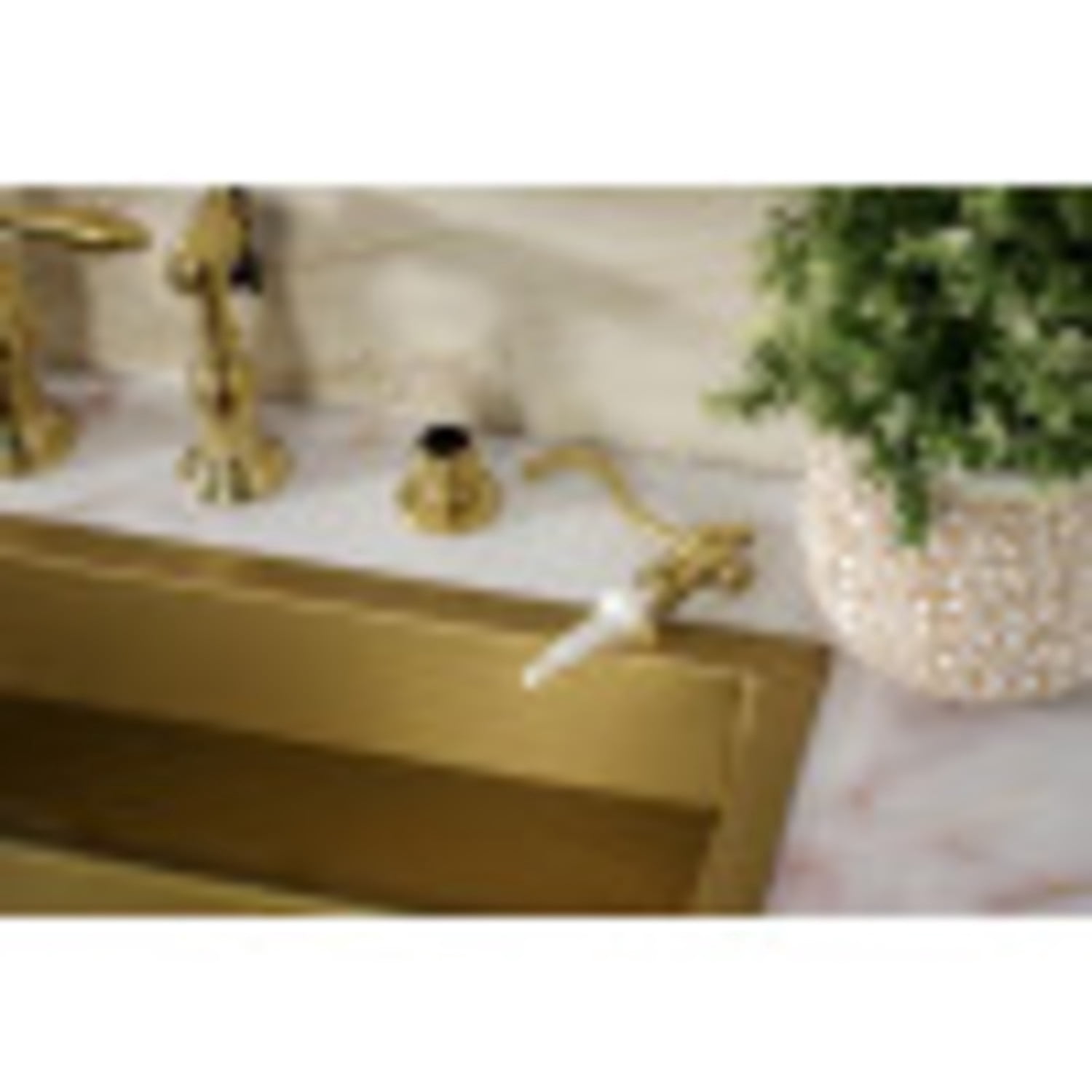 Kingston Brass SD7607 Curved Nozzle Metal Soap Dispenser, Brushed Brass