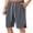 Grey, variant on BUWTTER Men Shorts Casual Loose Fit Summer Fall Comfortable Drawstring Elastic Waisted Solid Color Black Shorts L