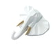 thumbnail image 1 of Toystoory Gancho para llaves con cabeza de Animal, resistente y duradero, de resina, para una fácil organización, buenos ganchos decorativos Decoración del hogar Oro blanco (elefante, 1 of 6