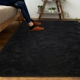 thumbnail image 6 of Homore Cute Fluffy Velvet Carpet Soft Washable Area Rugs for Bedroom/ Living Room Decoration,9'x12',Black, 6 of 9