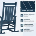thumbnail image 4 of Roromall HDPE Outdoor Rocking Chairs Set of 2, Oversized Patio Rocking Chairs, All Weather Resistant Porch Rocker, Heavy Duty Front Plastic Rockers for Outside, 4 of 8