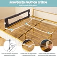 thumbnail image 6 of Bed Rails For  Extra Long Swing Down Safety Guard Convertible Folding Bedrail Double Full Size Queen & King Mattress (60-inch Dark Blue), 6 of 9