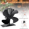 thumbnail image 3 of Fireplace Fan Stove Fan 4 Blades Heat Powered Stove Fan for Wood Log Burner Fireplace Magnetic Upright Fireplace Fan, 3 of 6