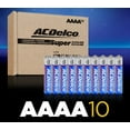 10 Count Super Alkaline AAAA Batteries with Maximum Power, for Blood