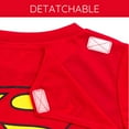 thumbnail image 5 of DC Comics Justice League Superman Cosplay Pajama Shirt, Pajama Shorts and Detachable Cape 3 Piece Sleep Set Logo Toddler to Little Kid, 5 of 5